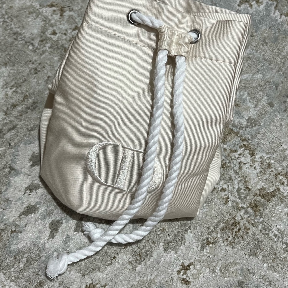 Dior Ivory Drawstring Pouch